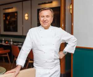 We sit down with chef Daniel Boulud | Daniel Boulud poses inside Café Boulud By Four Seasons in Yorkville