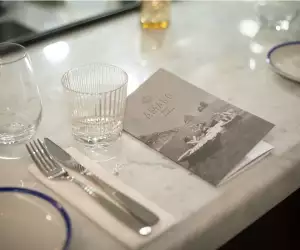 Place setting at Union Station's Amano Pasta