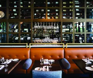 Spencer's at the Waterfront in Burlington | Wine cellar inside the dining room