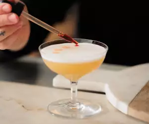 Putting the finishing touches on a cocktail at Simpl Things