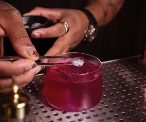 Baijiu in Toronto | Bitter Melon’s Daniel Desir putting the finishing touches on a cocktail