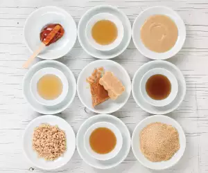 Assorted maple from Canada products on a table