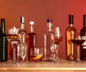 Holiday bottles to gift | A lineup of bottles and glasses