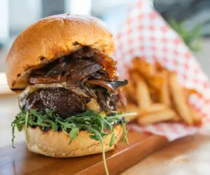 Durham Region day trips | A burger from Berry Hill Food Co. in Oshawa