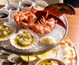 The Chase restaurant in Toronto | The Mother of Pearl seafood tower at The Chase