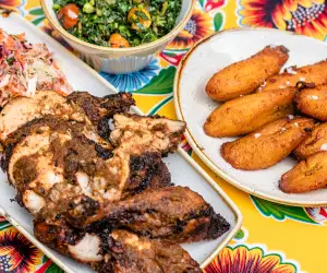 Jamaican food restaurants Toronto | A spread of dishes at Chubby's