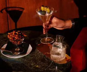 Martinis inside Mercer Lounge in downtown Toronto
