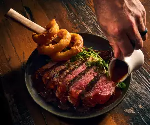 Alberta Bison Tomahawk at Antler Kitchen & Bar