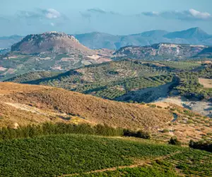 Rolling hills in Crete, Greece