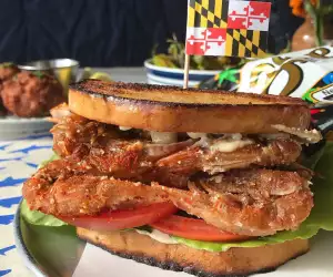Soft crab sandwich