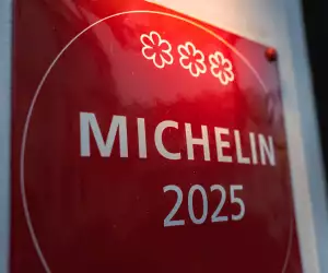 A Michelin Guide plaque from 2025
