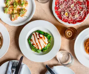 A spread of dishes at Liliana restaurant in Toronto