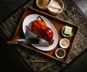 Peking duck tableside service in Toronto