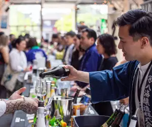 Guests sample pours at the walk-around tasting during the Best Ontario Sommelier Competition